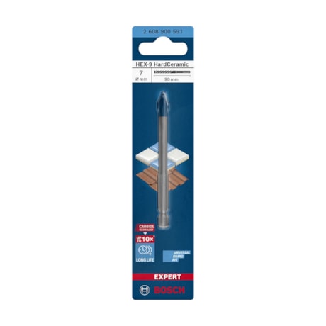 Broca Diamantado 10.0x90mm HEX-9 EXPERT BOSCH 