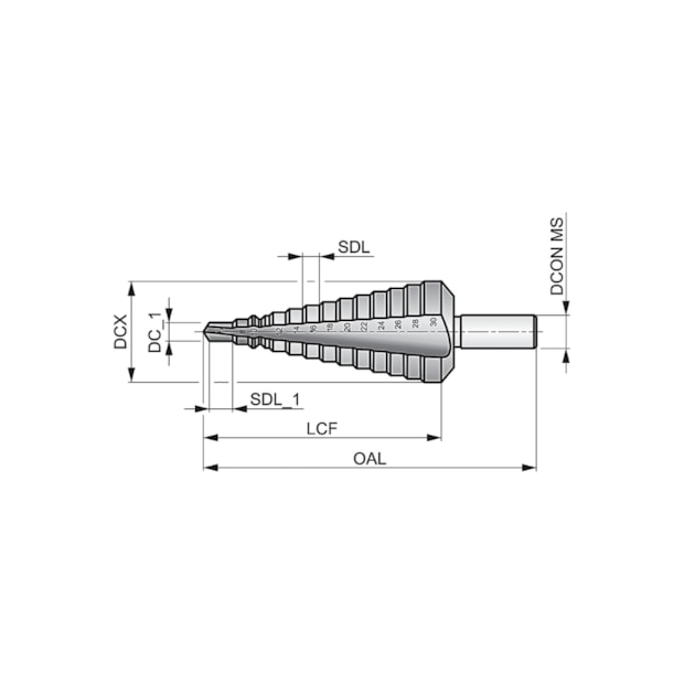 Broca Escalonada HSS 6 a 30mm G314630 DORMER-78d32ed0-2a0c-491e-add5-463f55e74792