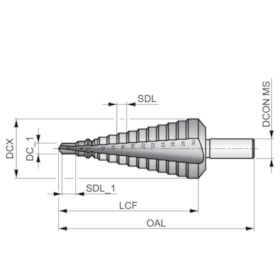 Broca Escalonada HSS 9.0mm a 36mm G314M DORMER