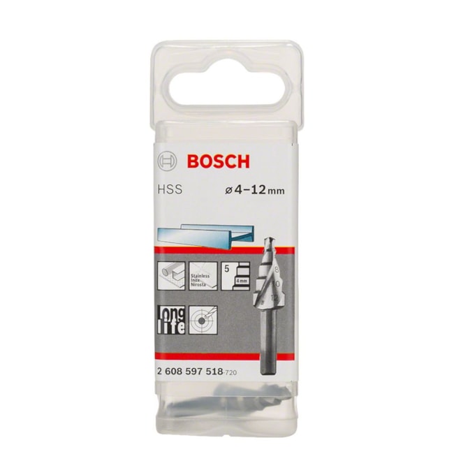 Broca Escalonada para Metal HSS 4 a 12mm 2608597518 BOSCH-6c3347f1-f089-45a3-8815-5887c524f97b
