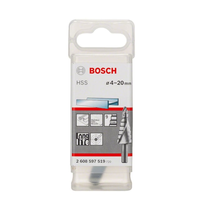 Broca Escalonada para Metal HSS 4 a 20mm 2608597519 BOSCH-37f0f7a3-eaf1-4a00-aefb-a447aa9badda