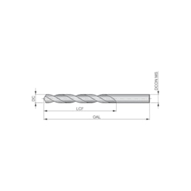 Broca para Concreto 3,5mm 30mm x 60mm Metal Duro A8003.5AB DORMER