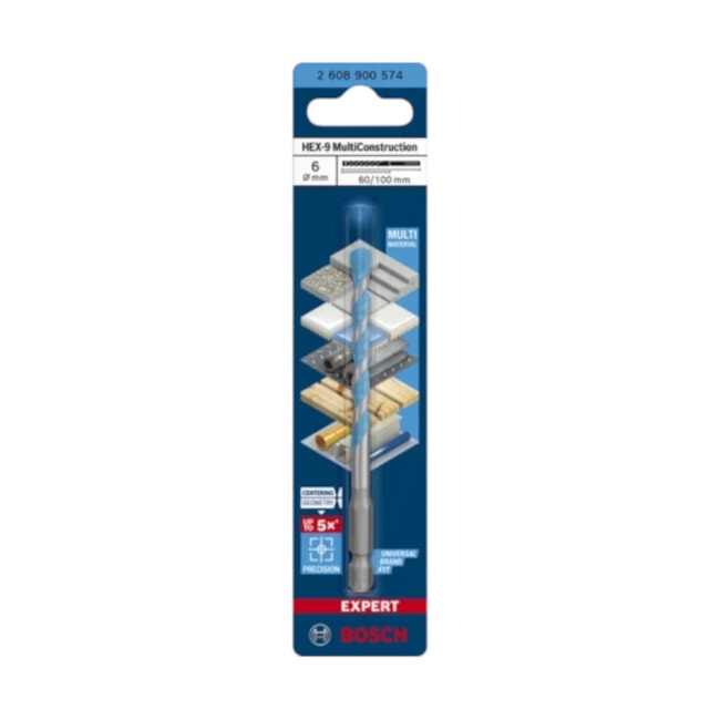 Broca para Croncreto 6.0mm 60x100mm Multiconstruction 2608900574 BOSCH-8ef13dfb-bbdd-455b-9070-4bd9018240a3