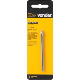Broca para Vidro 6,0mm x 75,0mm 5320006075 VONDER