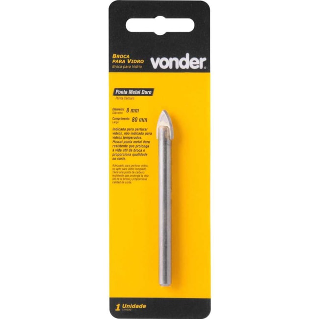 Broca para Vidro 8,0mm X 80,0mm 5320008080 VONDER-891d981a-959c-4fac-b1ad-67b8570e580e