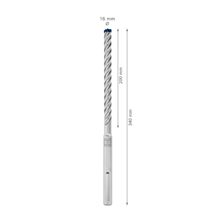 Broca SDS Max 16 x 340 x 200mm com Ponta Maciça MAX-8X CARBIDE 2608900214 EXPERT BOSCH-44c5ddcb-8b49-4532-95a6-442541fb2ab2