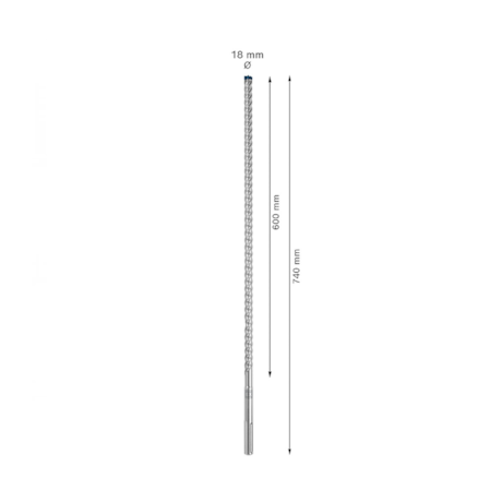 Broca SDS Max 18 x 740 x 600mm com Ponta Maciça MAX-8X CARBIDE 2608900223 EXPERT BOSCH-9501cfc6-4fe1-4925-9205-2c23e0d7998e