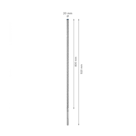 Broca SDS Max 20 x 920 x 800mm com Ponta Maciça MAX-8X CARBIDE 2608900231 EXPERT BOSCH-5fe5d889-994f-4e3f-b654-4172c2eb0869