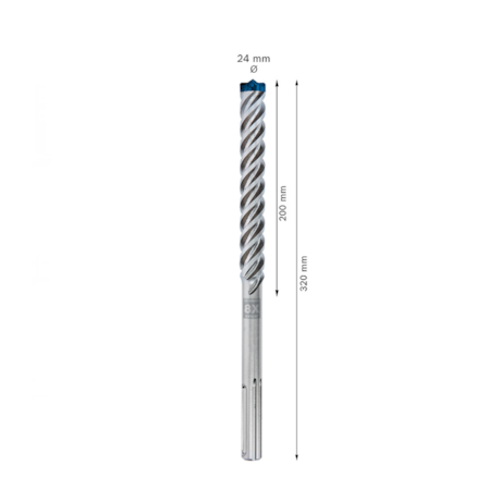 Broca SDS Max 24 x 320 x 200mm com Ponta Maciça MAX-8X CARBIDE 2608900238 EXPERT BOSCH-6cf59442-ae0d-4c65-ab01-fdca2331b849