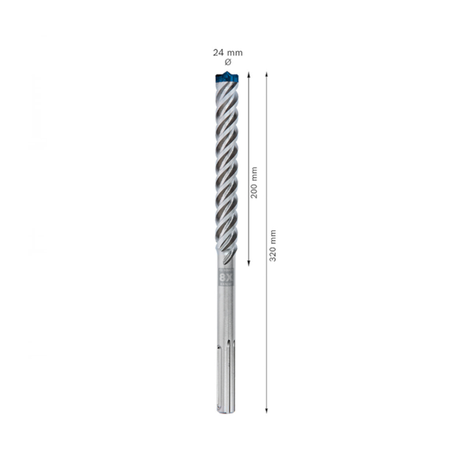 Broca SDS Max 24 x 320 x 200mm com Ponta Maciça MAX-8X CARBIDE 2608900238 EXPERT BOSCH-0e999600-c141-46a3-b360-889ec2a0c0c5