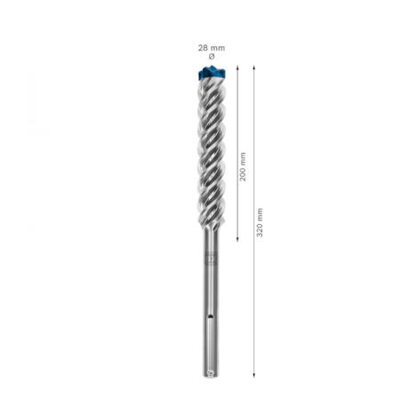 Broca SDS Max 28 x 320 x 200mm com Ponta Maciça MAX-8X CARBIDE 2608900247 EXPERT BOSCH-c62bb8c9-a7eb-4d88-a52a-b8106dcd1720