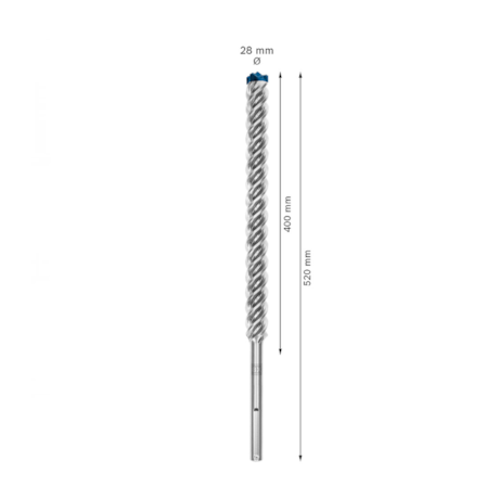 Broca SDS Max 28 x 520 x 400mm com Ponta Maciça MAX-8X CARBIDE 2608900248 EXPERT BOSCH-1dd776ff-53c8-4618-9874-39b66a05d1ec