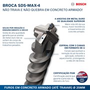 Broca SDS MAX-4 para Concreto 18,00mm X 400mm X 540mm 2608685863 BOSCH