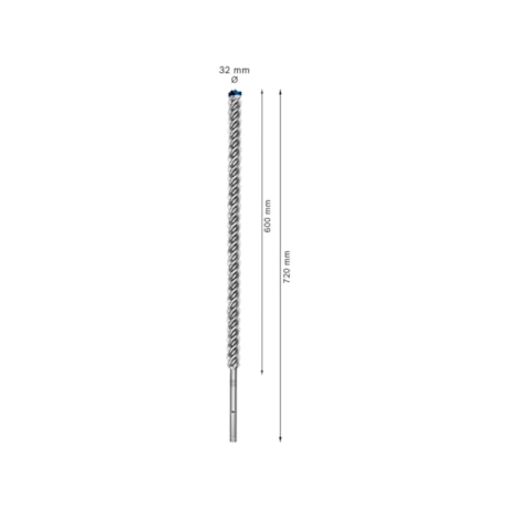 Broca SDS Max-8X para Concreto 32,00mm X 600mm X 720mm 2608900256 BOSCH