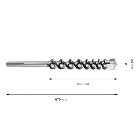 Broca SDS Max Natural Stone PRO 28 x 550 x 670mm 1618596439 BOSCH-f7d2c98f-da89-4945-b5b2-c90fed27071a