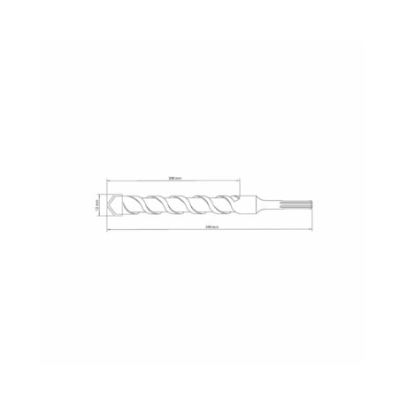 Broca SDS Max para Concreto 12 x 340mm 43149101 TRAMONTINA MASTER