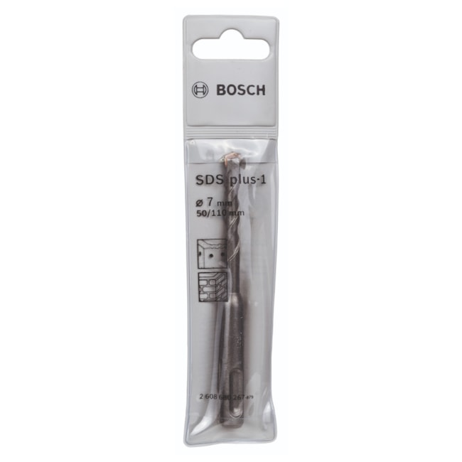 Broca SDS PLUS 1 para Concreto 7.00mm 50x110mm 2608680267 BOSCH-1cbc98a0-b2e1-42cb-a265-e9ac61224feb