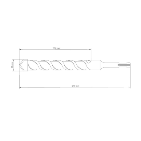 Broca SDS Plus 10 x 150 x 210mm 43148119 TRAMONTINA MASTER-933f9dd5-ba22-4ccd-b4b1-bc0c47855c32