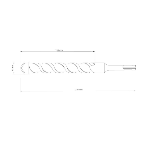 Broca SDS Plus 10 x 150 x 210mm 43148119 TRAMONTINA MASTER-5b849c27-0dfd-4673-80d5-56e7b7a98375