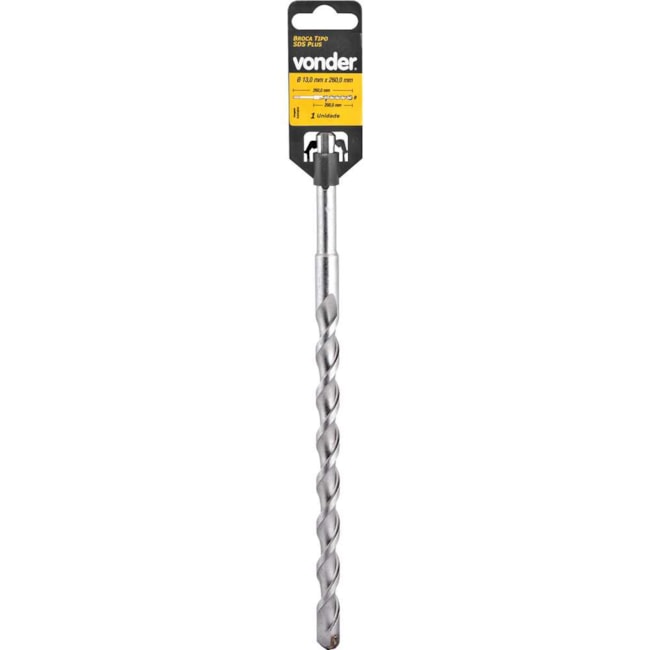 Broca SDS Plus 13,0mm x 260mm para Concreto 5367130200 VONDER-50c1c90f-b8c4-40c4-918a-d989f8b29674