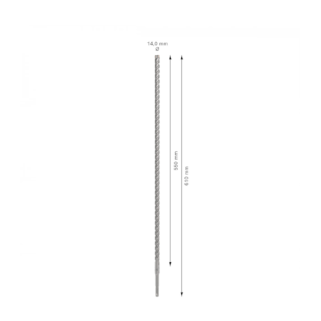 Broca SDS Plus 14 x 610 x 550mm PLUS-5X 2608836623 BOSCH-1f436980-146c-4050-a0a8-01ae877ecc3b
