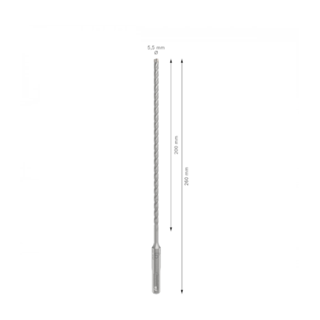 Broca SDS Plus 5.5 x 260 x 200mm PLUS-5X 2608836609 BOSCH-b30e8102-24a2-4a34-a5e1-fbd8b11a5006