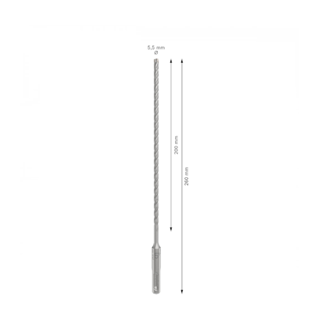 Broca SDS Plus 5.5 x 260 x 200mm PLUS-5X 2608836609 BOSCH-a41fc304-10b7-4d55-8d4a-696640ce22c4