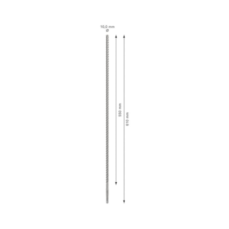 Broca SDS PLUS-5X para Concreto 10,00mm X 550mm X 610mm 2608836618 BOSCH