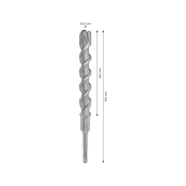 Broca SDS PLUS-5X para Concreto 25,00mm X 200mm X 250mm 2608836649 BOSCH-a713bcd9-487a-4988-8002-369eebab82c6