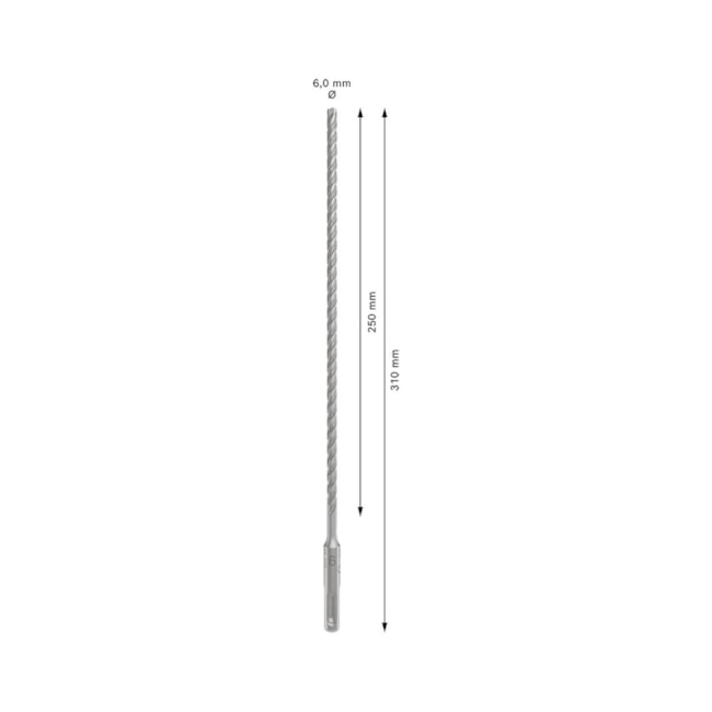 Broca SDS PLUS-5X para Concreto 6mm X 250mm X 310mm 2608836612 BOSCH-25a87da0-8caa-4474-ab37-f68b225bc7d6