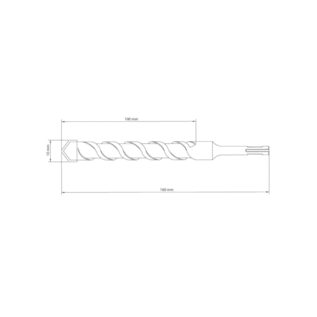 Broca SDS Plus para Concreto 10mm X 100mm X 160mm Metal Duro 43148118 TRAMONTINA MASTER-e9f66d93-72b6-4e5b-bb11-ca3638cfff4b