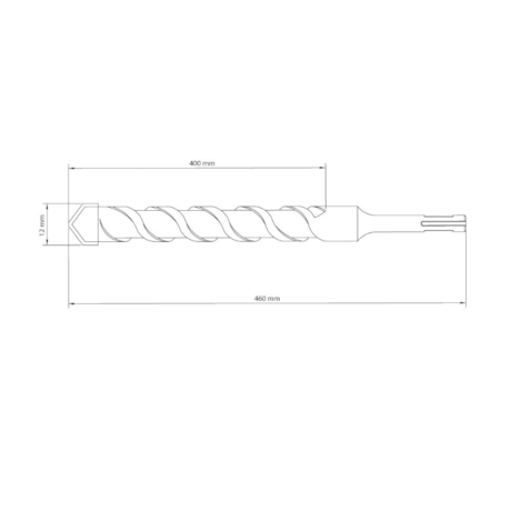 Broca SDS Plus para Concreto 12 x 400 x 460mm 43148126 TRAMONTINA MASTER-6f9edb8b-e1e7-4ebf-9dd0-9778ce130cf0