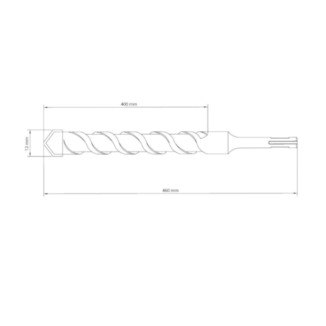 Broca SDS Plus para Concreto 12 x 400 x 460mm 43148126 TRAMONTINA MASTER-2332db98-0aa3-4e76-902f-2d6621823509