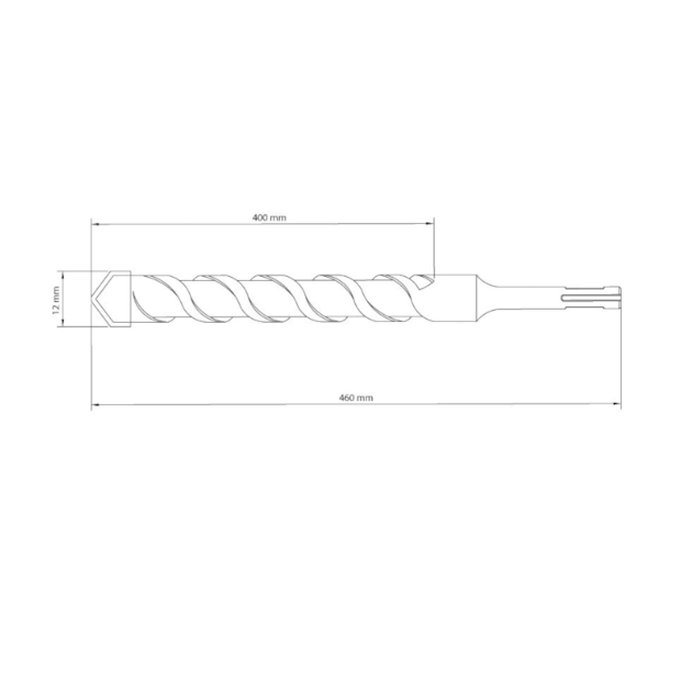 Broca SDS Plus para Concreto 12 x 400 x 460mm 43148126 TRAMONTINA MASTER-8f17af52-aba9-4b6e-8e98-a4ec172b766d