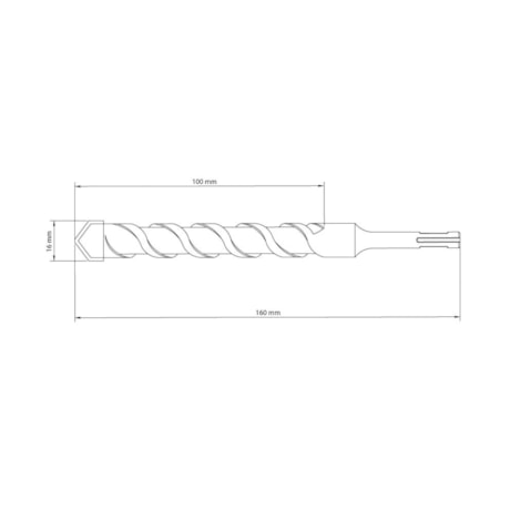 Broca SDS Plus para Concreto 16mm X 100mm X 160mm Metal Duro 43148134 TRAMONTINA MASTER-d923c5d7-1e95-4757-ba4b-550f48bc334c