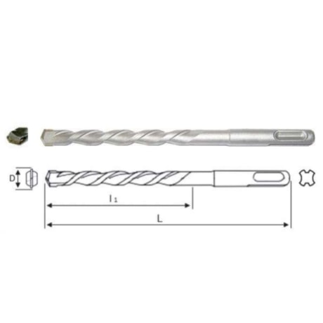 Broca SDS Plus para Concreto 2400mm x 450mm 2684 HT-4f7cff6f-cc2e-49f2-9c7a-5caf4837f6e0
