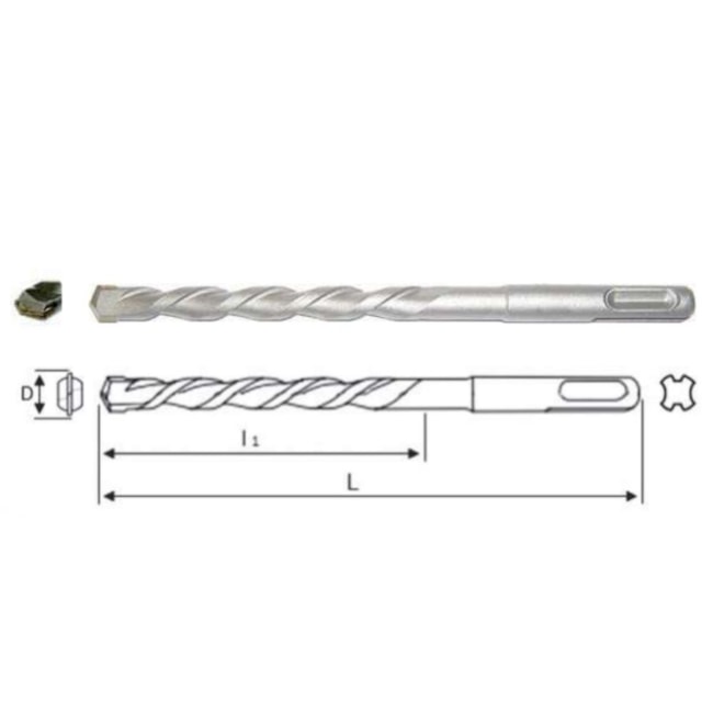 Broca SDS Plus para Concreto 2400mm x 450mm 2684 HT-3905719b-6c80-43ab-81f6-8ed5dcb14ef9