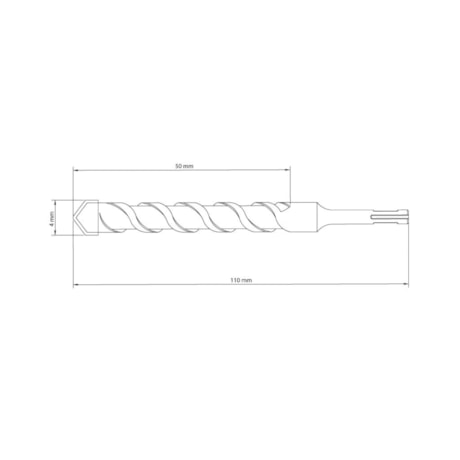 Broca SDS Plus para Concreto 4mm X 50mm X 110mm Metal Duro 43148101 TRAMONTINA MASTER-ab7a8b78-40dd-40a4-ae5f-ccc5f8755e2b