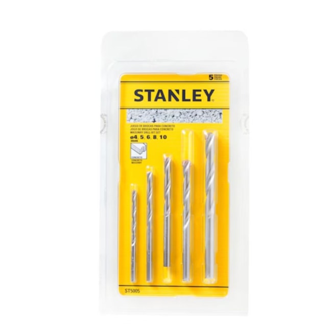 Brocas Concreto 4.0 a 10.0mm com 5 Peças ST5005 STANLEY-5b1d5355-576d-461d-9e04-5db1f004f246