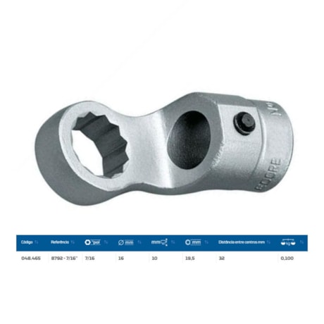 Cabeça Intercambiável 16mm Chave Estrela 7/16