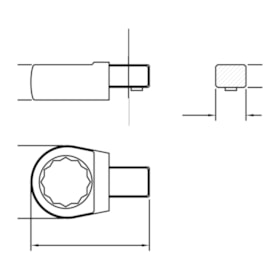 Cabeça Intercambiável Chave Estrela 24mm Encaixe 14x18mm 44514024 TRAMONTINA PRO