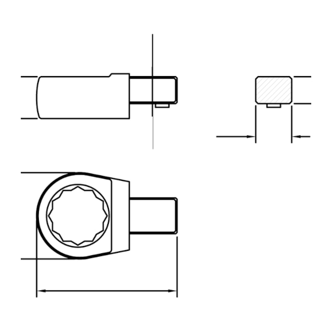 Cabeça Intercambiável Chave Estrela 24mm Encaixe 14x18mm 44514024 TRAMONTINA PRO-71114afb-f74d-4353-81ff-2ece3d1443ea