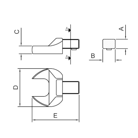 Cabeça Intercambiável Chave Fixa 24 mm - Encaixe 14x18 44513/024 TRAMONTINA PRO