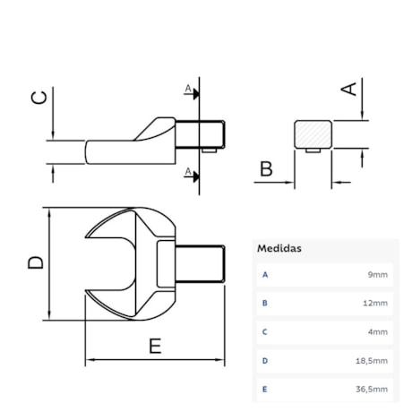 Cabeça Intercambiável Chave Fixa 7mm Encaixe 9x12mm 44511007 TRAMONTINA PRO-1ecc576f-2f60-43a4-b462-93e88023b269