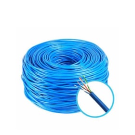 Cabo Alarme/CFTV Azul 4x0,5mm Tarjado TOP CABOS MEGATRON - VENDIDO POR METRO