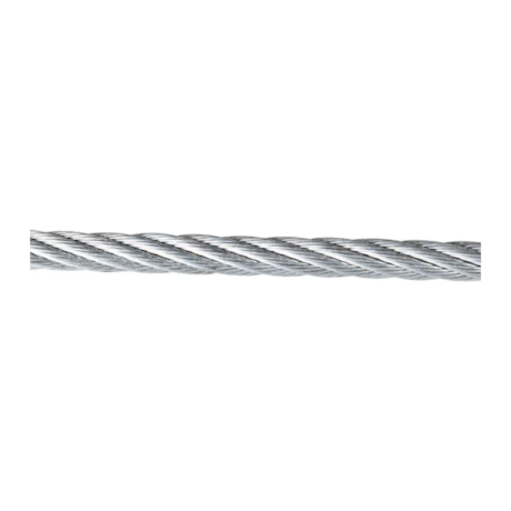 Cabo de Aço Galvanizado Alma de Aço 3.18mm - 1/8" 6x19M Por Metro 3536032619 VONDER