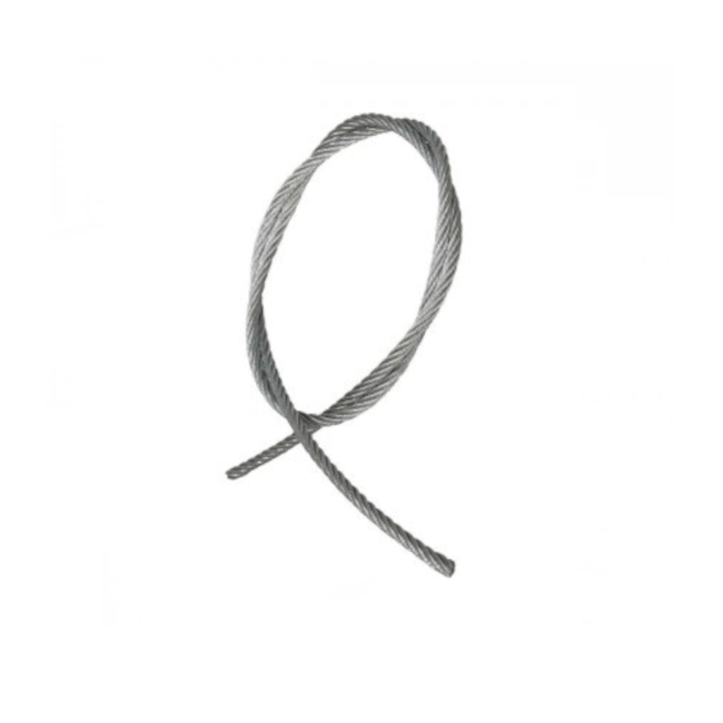 Cabo de Aço Galvanizado Alma de Fibra 6.35 mm - 1/4