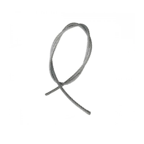 Cabo de Aço Galvanizado Alma de Fibra 9.53 mm - 3/8