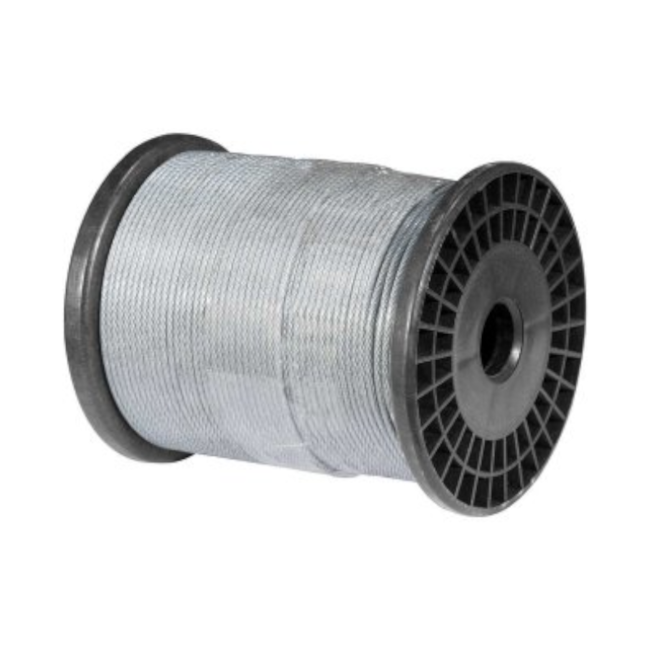 Cabo de Aço Plastificado Alma de Fibra 1/8