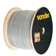 Cabo de Aço Plastificado Transparente 3/32" 6x7 Alma de Fibra 100metros 3521024707 VONDER